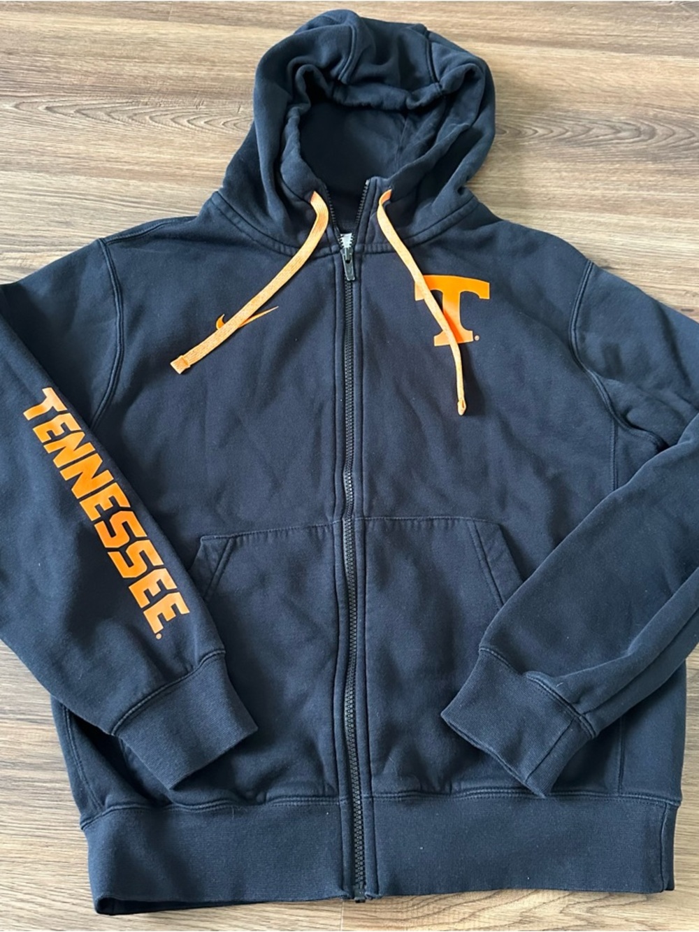 Tennessee Vols Hoodie Mens Small Black Nike Full Zip Sweatshirt PE‎ Team Issue